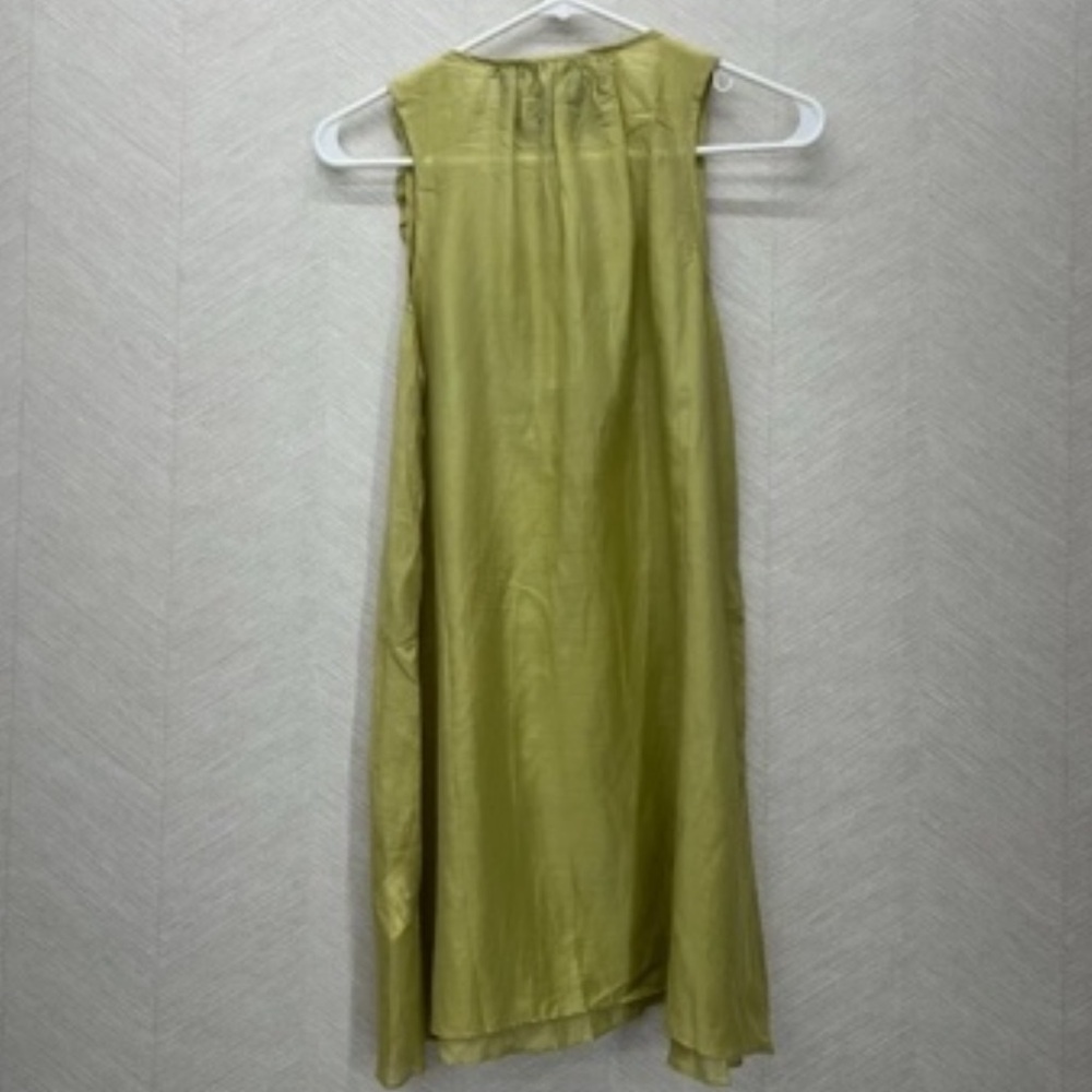 Girls Ruffle Front Sleeveless Dress - Lime Green - Picture 2 of 2